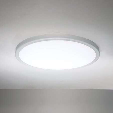 Dweled Geos 15in LED Round Low-Profile Flush Mount 2700K in White FM-46